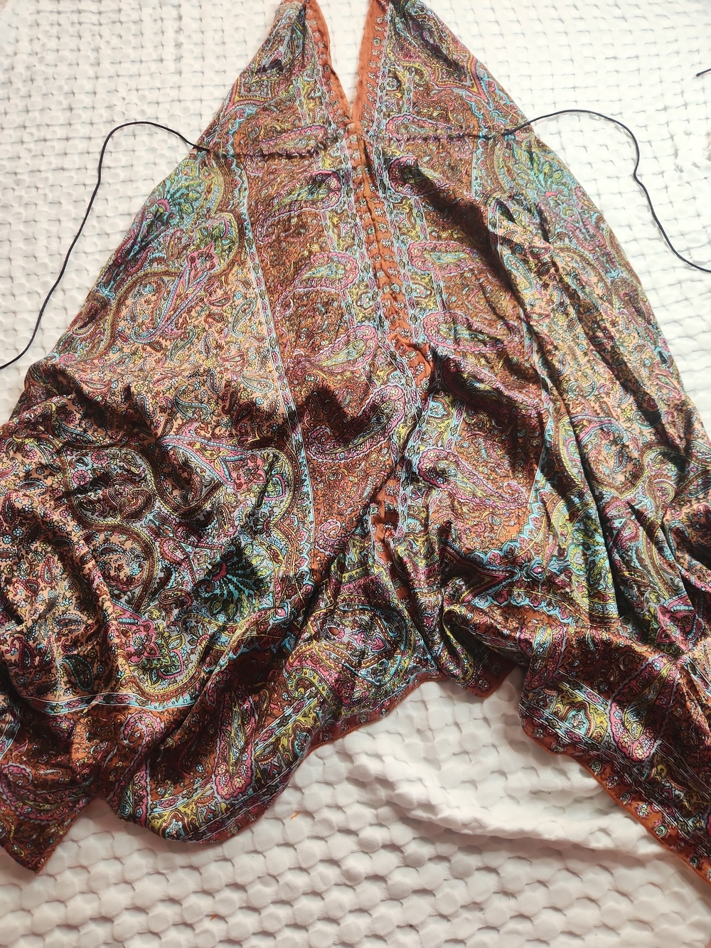 Bohemian Paisley Scarf Dress in Multicolor